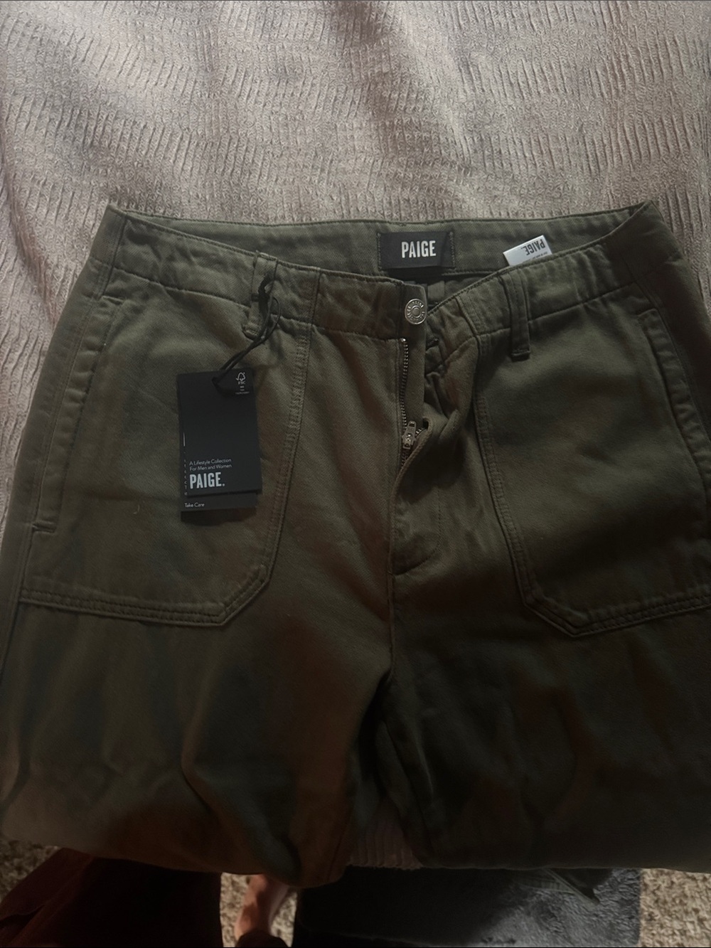 PAIGE size 29 woman's Olive Utility Chino Pants - Picture 5 of 6